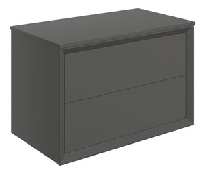 Auvellis Push 810mm Wall Hung 2 Drawer Basin Unit & Top – Matt Clay