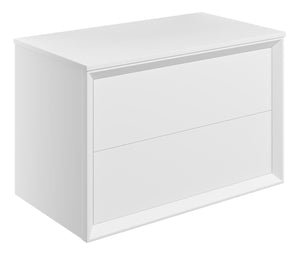 Auvellis Push 810mm Wall Hung 2 Drawer Basin Unit & Top – Matt White