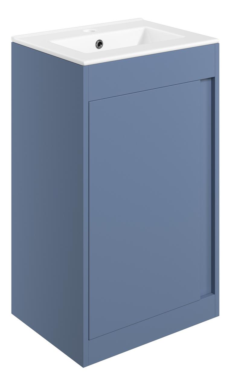 Auvellis Elements 510mm Floor Standing Unit Inc. Basin – Matt Misty Blue
