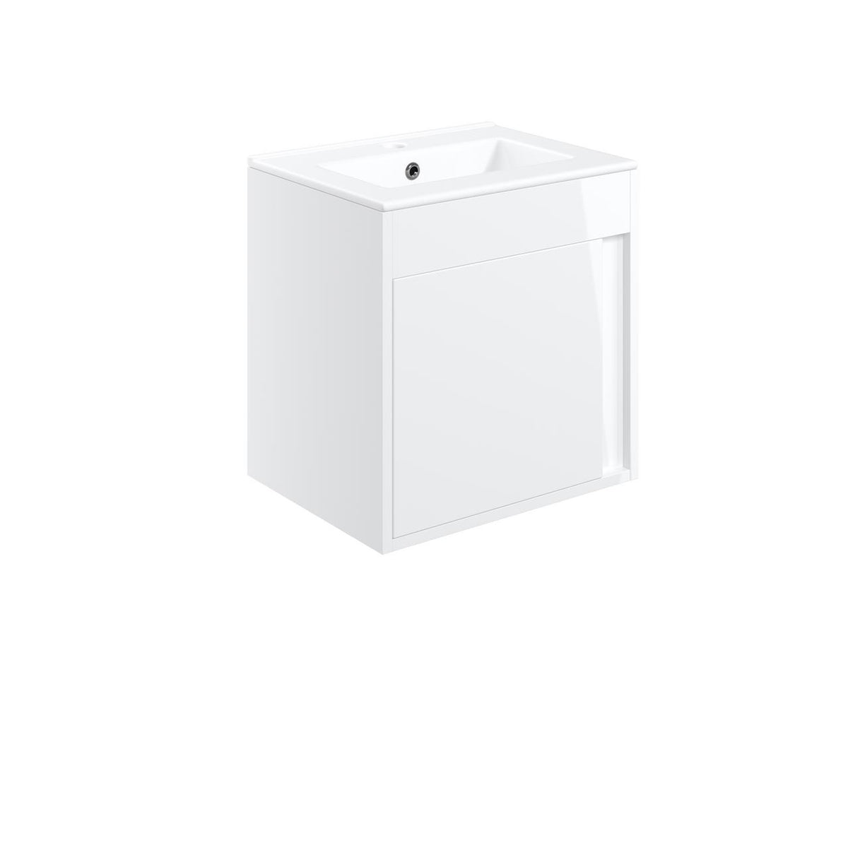 Auvellis Elements 510mm Wall Hung Unit Inc. Basin – White Gloss