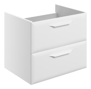 Auvellis Arven 600mm wall-hung 2-drawer basin unit without top – Matt White
