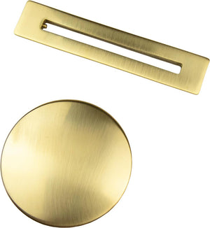 Auvellis Floor Standing Bath Overflow & Waste Cover – Brushed Brass