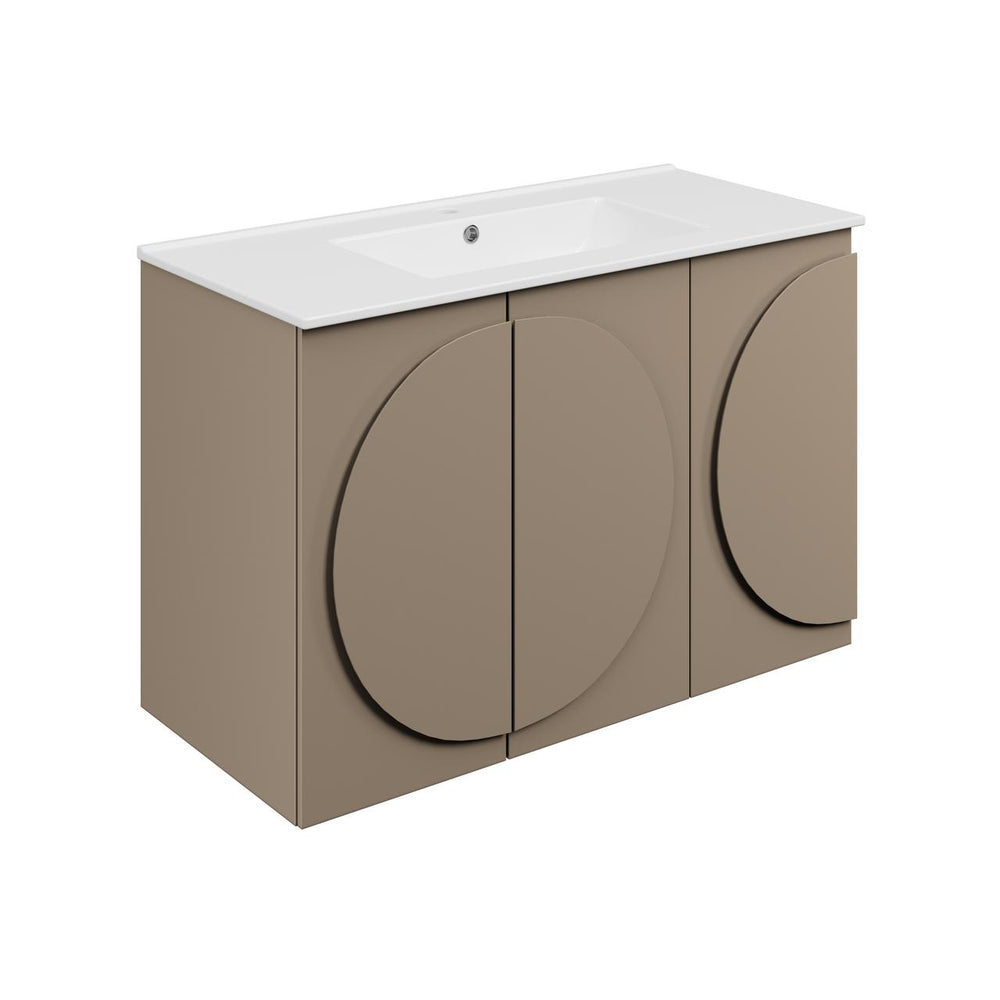 Auvellis Corvex 1010mm 1 tap-hole basin unit – Matt Taupe