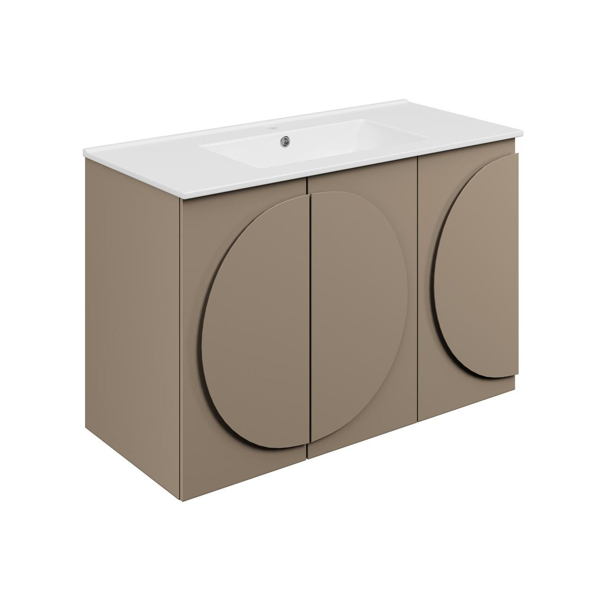 Auvellis Corvex 1010mm 1 tap-hole basin unit – Matt Taupe