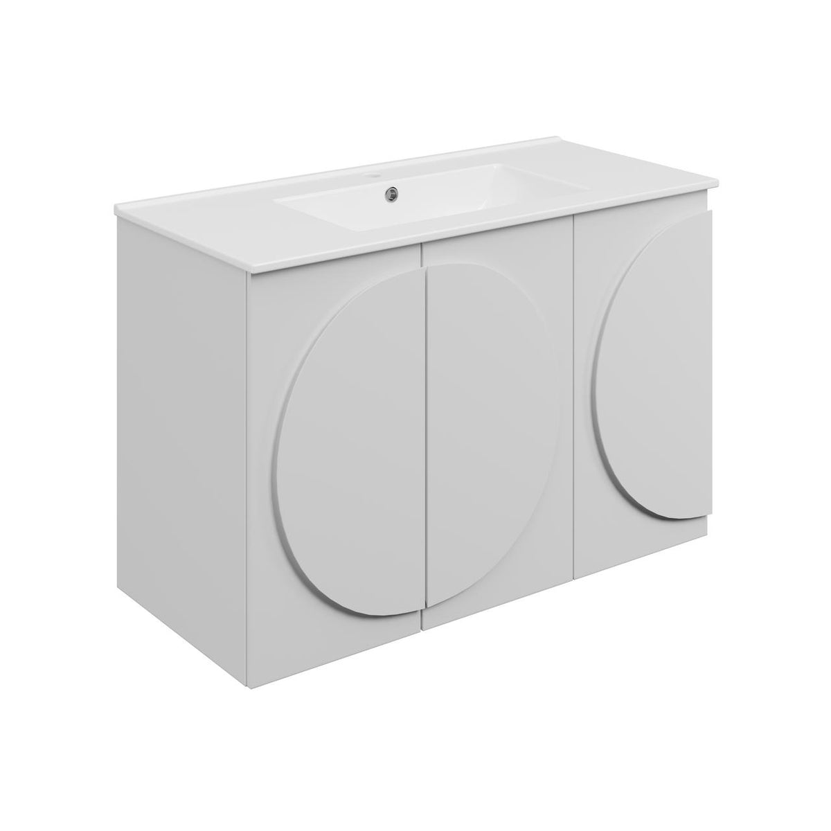 Auvellis Corvex 1010mm 1 tap-hole basin unit – Matt White