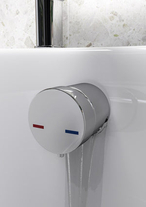 Auvellis Bath Overflow Filler w/Integrated Valve – Chrome