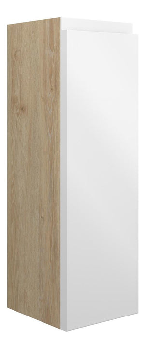 Auvellis Cara 200mm Slim Base Unit – White Gloss | Cabinet Colour: Oak