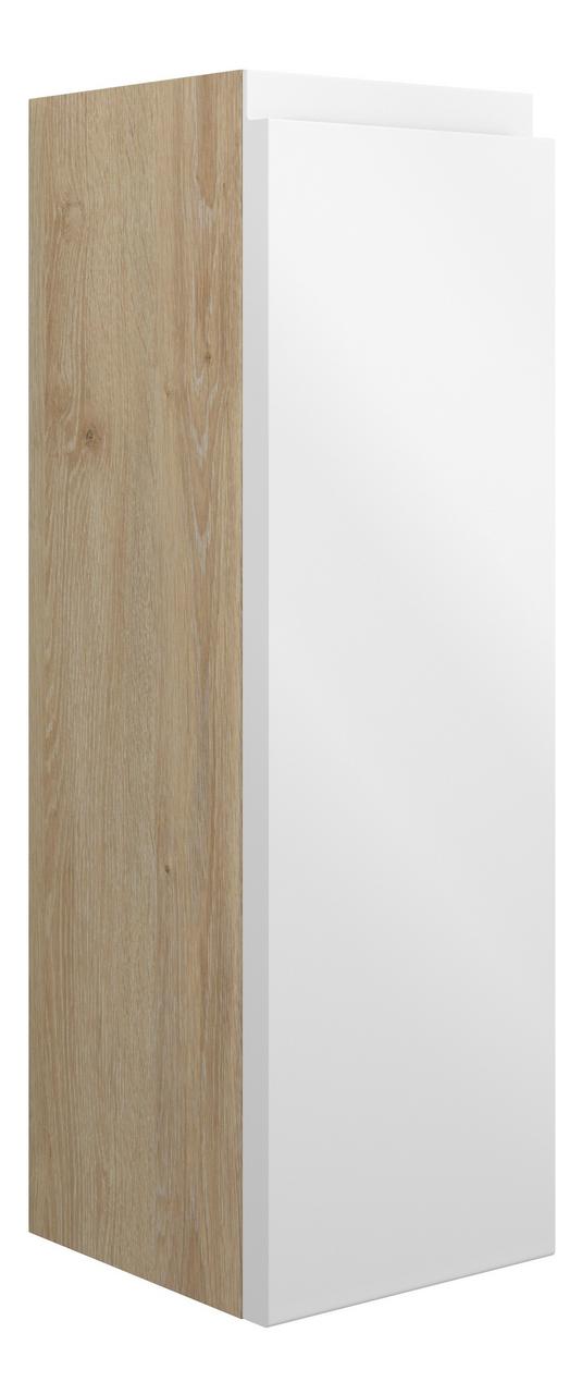 Auvellis Cara 200mm Slim Base Unit – White Gloss | Cabinet Colour: Oak