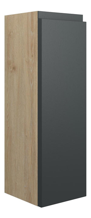 Auvellis Cara 200mm Slim Base Unit – Matt Graphite Grey | Cabinet Colour: Oak