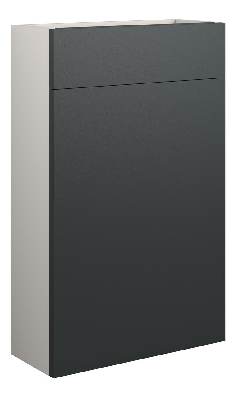 Auvellis Cara 500mm Slim WC Unit – Matt Graphite Grey | Cabinet Colour: Grey