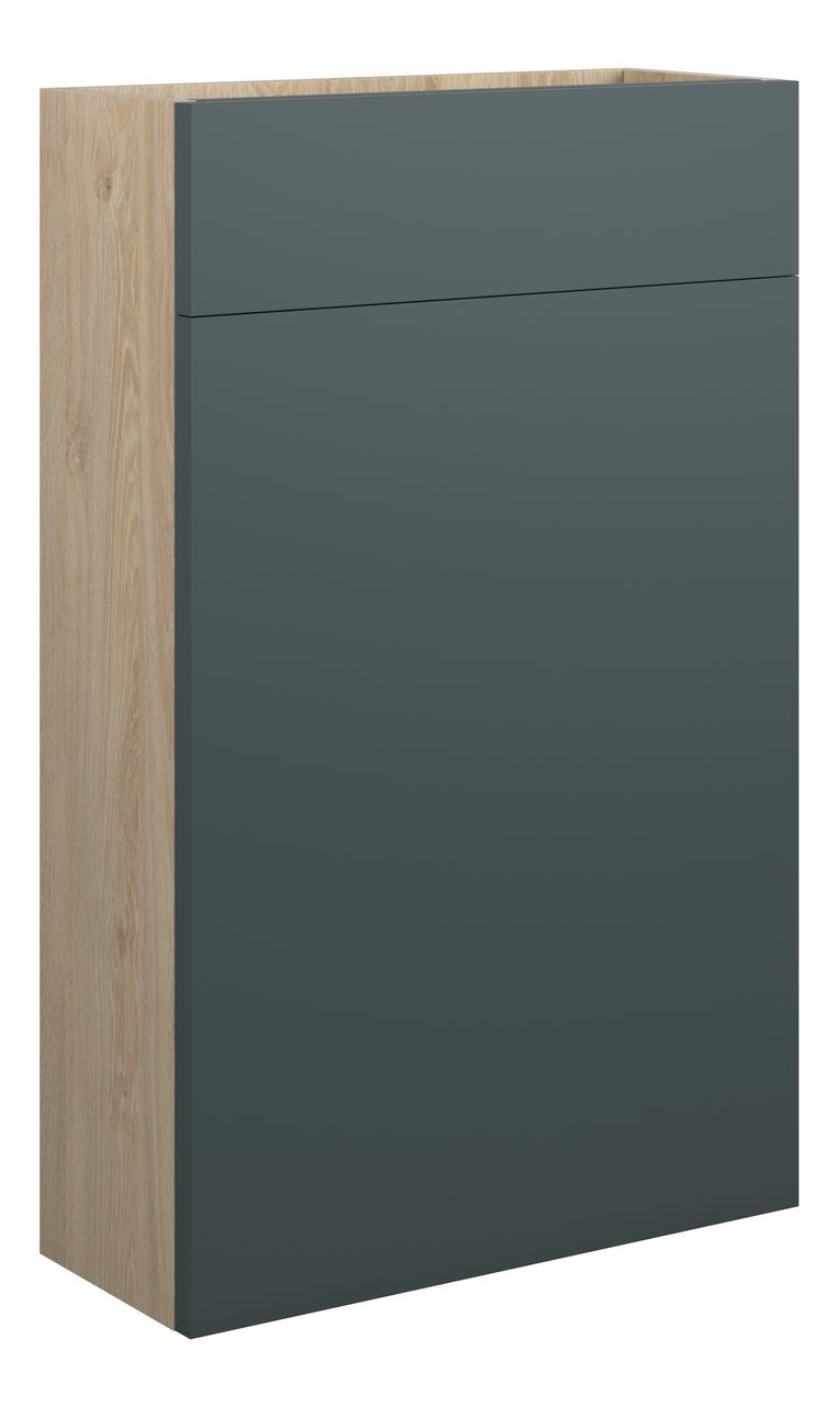 Auvellis Cara 500mm Slim WC Unit – Matt Green Camo | Cabinet Colour: Oak