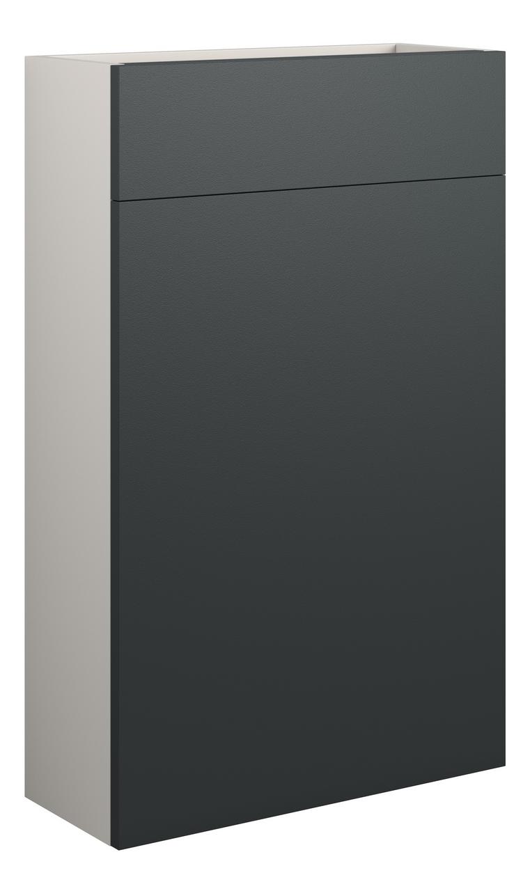 Auvellis Linaro 500mm Slim WC Unit – Matt Graphite Grey | Cabinet Colour: Grey