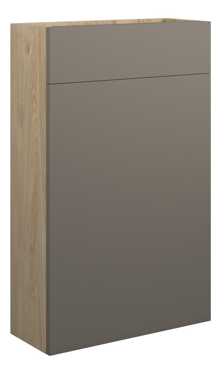 Auvellis Linaro 500mm Slim WC Unit – Matt Stone | Cabinet Colour: Oak
