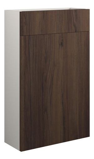 Auvellis Linaro 500mm Slim WC Unit – Warm Walnut | Cabinet Colour: Grey