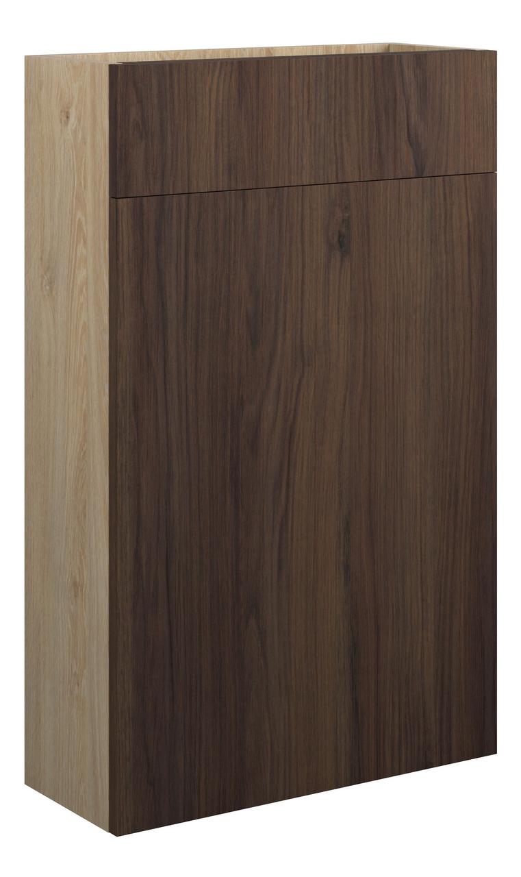 Auvellis Linaro 500mm Slim WC Unit – Warm Walnut | Cabinet Colour: Oak