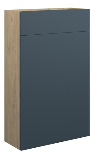 Auvellis Linaro 500mm Slim WC Unit – Matt Arley Blue | Cabinet Colour: Oak
