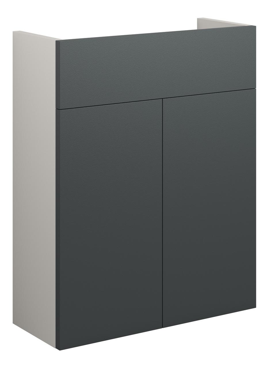 Auvellis Linaro 500mm Slim Basin Unit – Matt Graphite Grey | Cabinet Colour: Grey