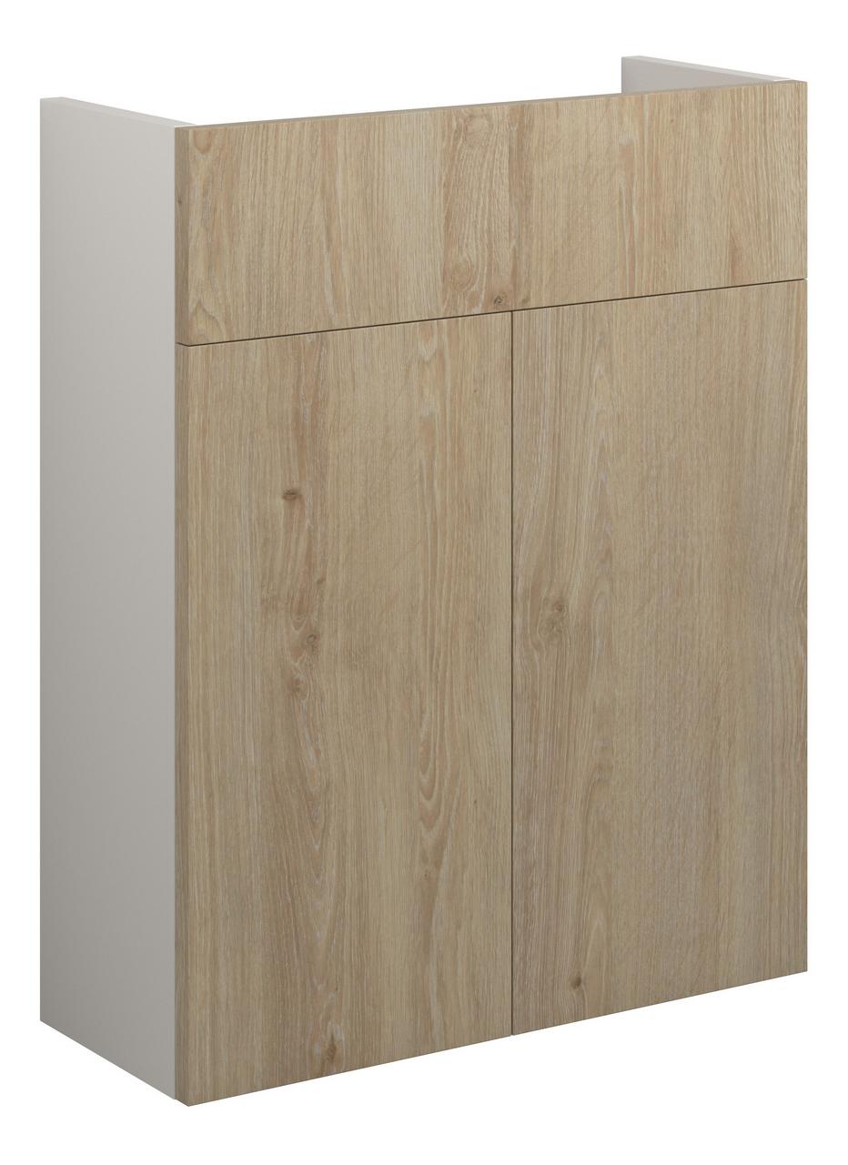 Auvellis Linaro 500mm Slim Basin Unit – Havana Oak | Cabinet Colour: Grey