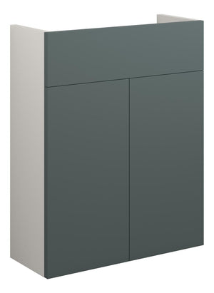 Auvellis Linaro 500mm Slim Basin Unit – Matt Green | Cabinet Colour: Grey