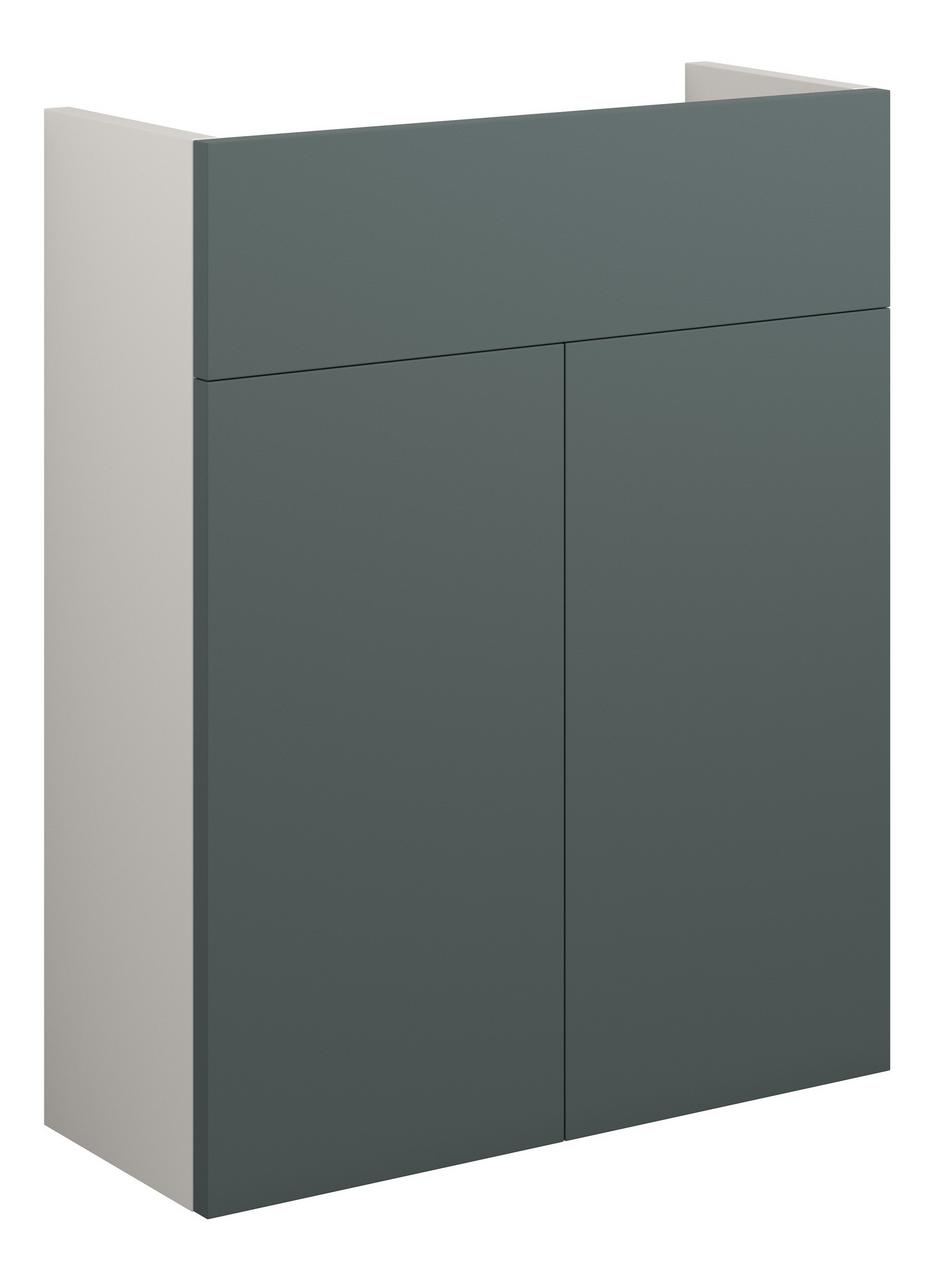 Auvellis Linaro 500mm Slim Basin Unit – Matt Green | Cabinet Colour: Grey