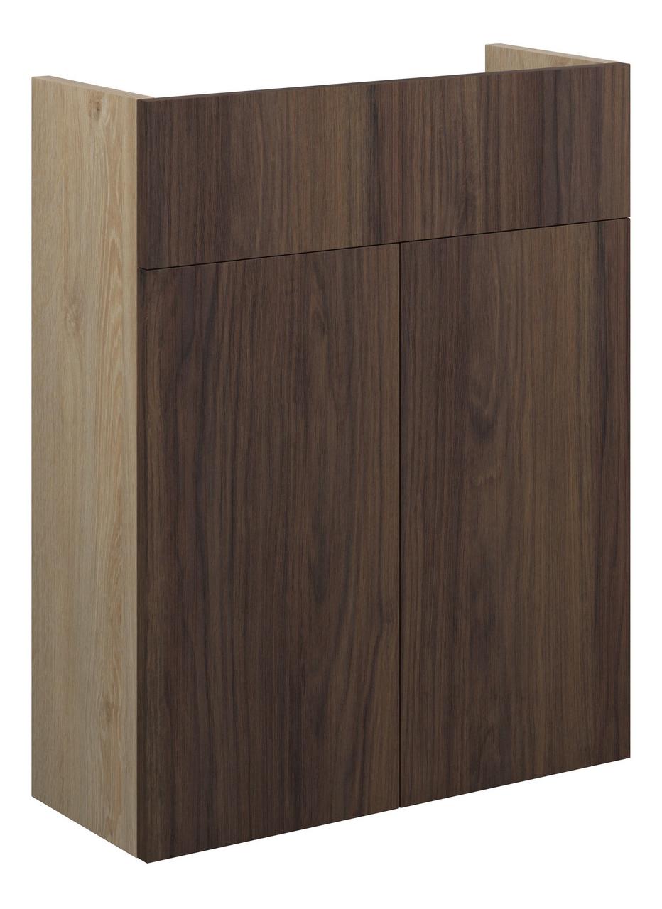 Auvellis Linaro 500mm Slim Basin Unit – Warm Walnut | Cabinet Colour: Oak