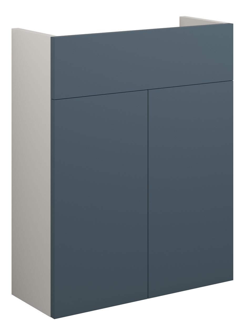 Auvellis Linaro 500mm Slim Basin Unit – Matt Arley Blue | Cabinet Colour: Grey
