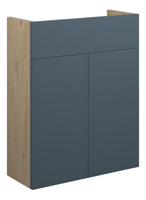 Auvellis Linaro 500mm Slim Basin Unit – Matt Arley Blue | Cabinet Colour: Oak