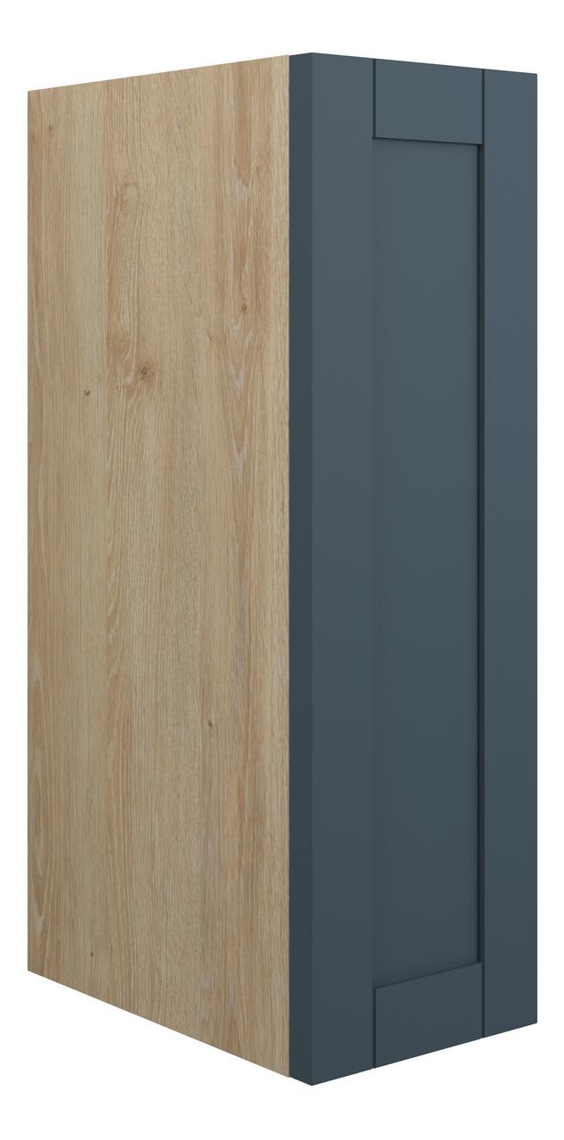 Auvellis Forma 200mm Standard Toilet Roll Unit – Matt Arley Blue | Cabinet Colour: Oak