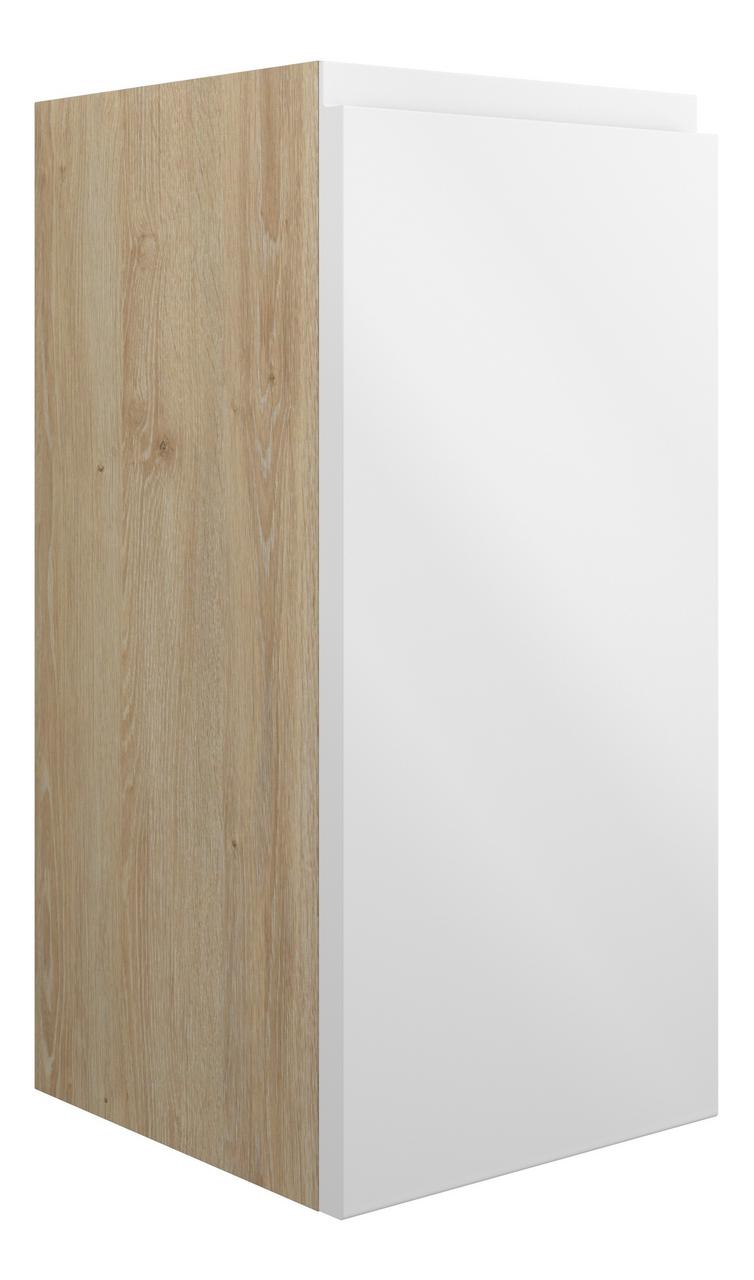 Auvellis Cara 300mm Standard Base Unit – White Gloss | Cabinet Colour: Oak