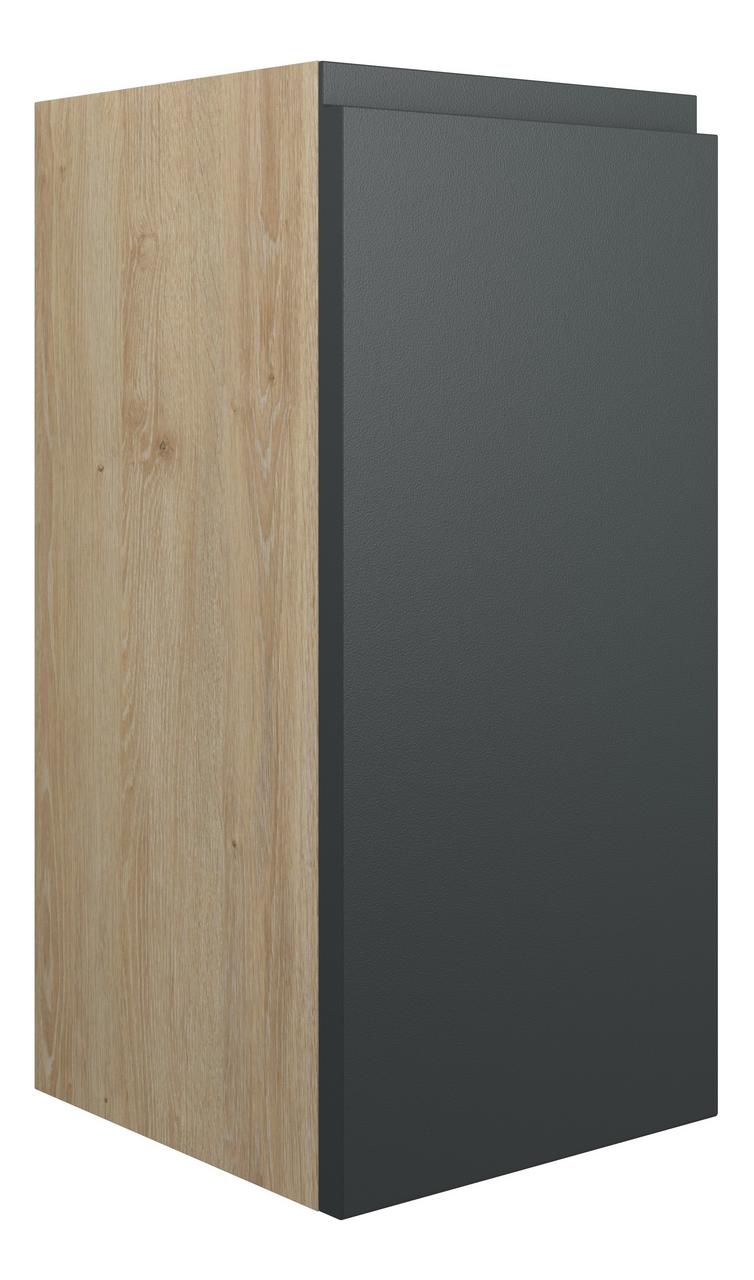 Auvellis Cara 300mm Standard Base Unit – Matt Graphite Grey | Cabinet Colour: Oak