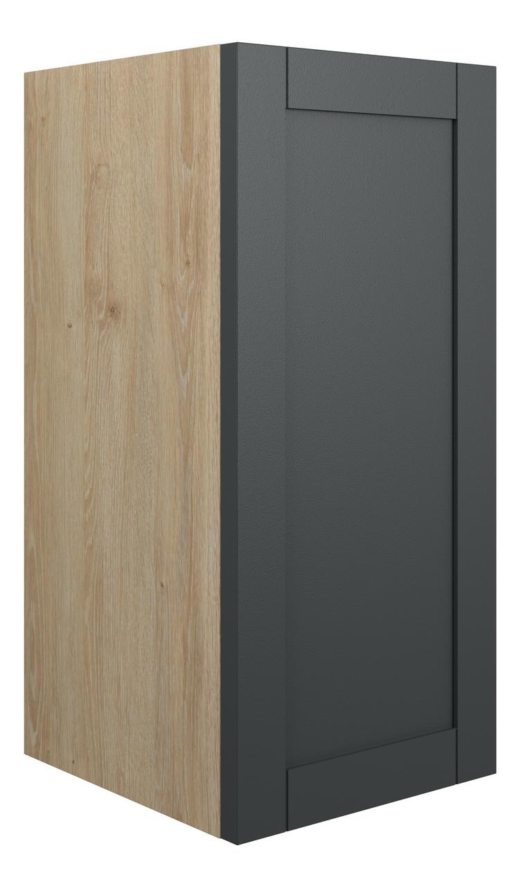 Auvellis Forma 300mm Standard Base Unit – Matt Graphite Grey | Cabinet Colour: Oak