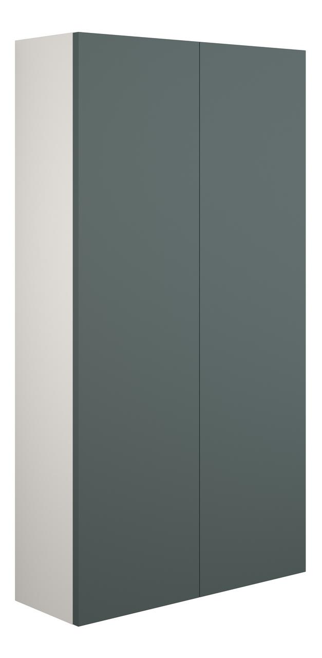 Auvellis Linaro 600mm Slim 2 Door Storage Unit – Matt Green | Cabinet Colour: Grey
