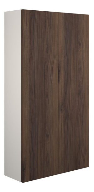 Auvellis Linaro 600mm Slim 2 Door Storage Unit – Warm Walnut | Cabinet Colour: Grey