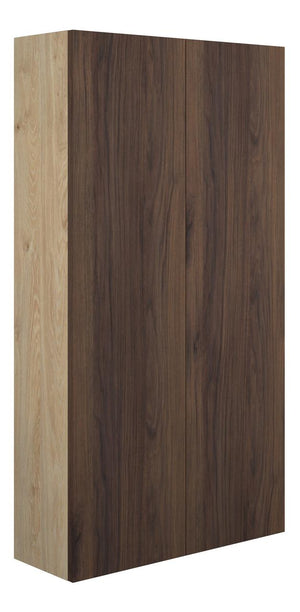 Auvellis Linaro 600mm Slim 2 Door Storage Unit – Warm Walnut | Cabinet Colour: Oak