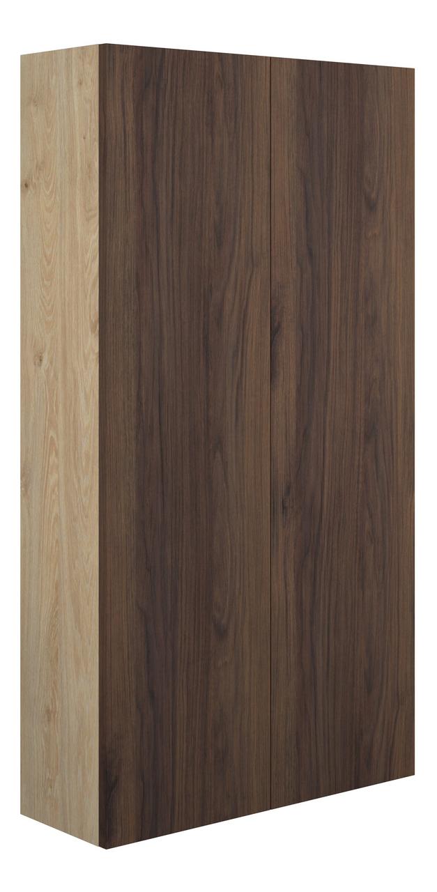 Auvellis Linaro 600mm Slim 2 Door Storage Unit – Warm Walnut | Cabinet Colour: Oak