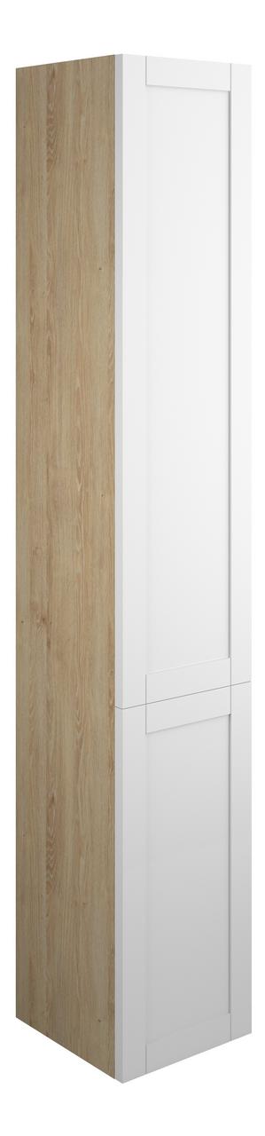 Auvellis Forma 300mm Tall Unit – Matt White | Cabinet Colour: Oak