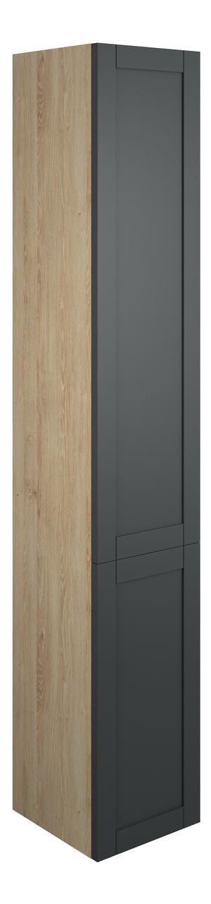 Auvellis Forma 300mm Tall Unit – Matt Graphite Grey | Cabinet Colour: Oak