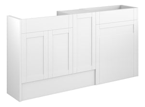 Auvellis Forma 1536mm Standard Basin, WC & 1 Door Unit Pack – Matt White | Cabinet Colour: Oak