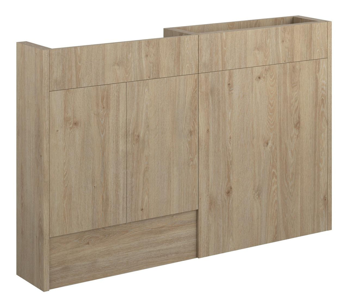 Auvellis Linaro 1236mm Slim Basin & WC Unit Pack – Havana Oak | Cabinet Colour: Oak