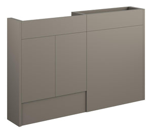 Auvellis Linaro 1236mm Slim Basin & WC Unit Pack – Matt Stone | Cabinet Colour: Grey