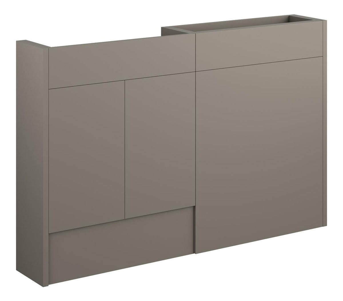 Auvellis Linaro 1236mm Slim Basin & WC Unit Pack – Matt Stone | Cabinet Colour: Oak