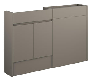 Auvellis Cara 1236mm Slim Basin & WC Unit Pack – Matt Stone | Cabinet Colour: Grey