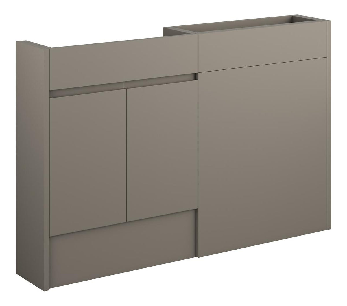 Auvellis Cara 1236mm Slim Basin & WC Unit Pack – Matt Stone | Cabinet Colour: Oak