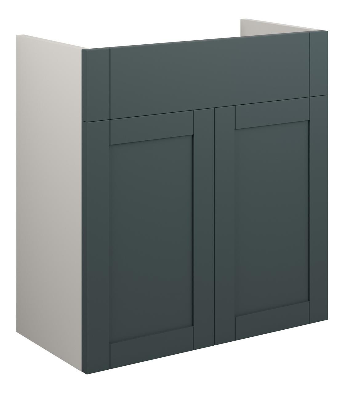 Auvellis Forma 600mm Standard Basin Unit – Matt Green Camo | Cabinet Colour: Grey