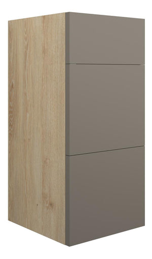 Auvellis Linaro 300mm Standard 3 Drawer Unit – Matt Stone | Cabinet Colour: Oak
