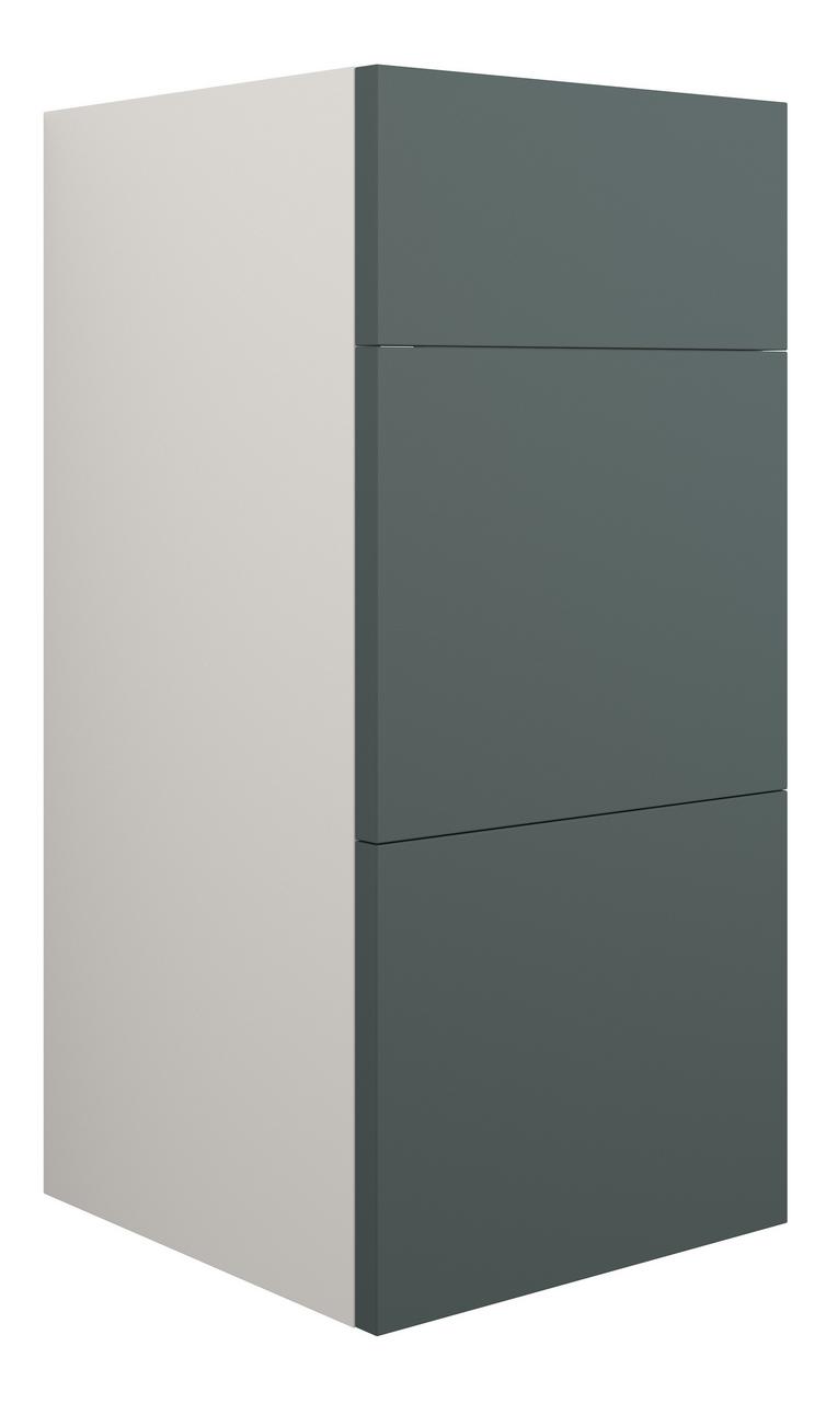 Auvellis Linaro 300mm Standard 3 Drawer Unit – Matt Green | Cabinet Colour: Grey