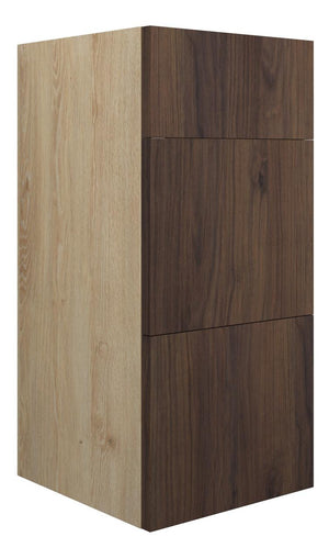 Auvellis Linaro 300mm Standard 3 Drawer Unit – Warm Walnut | Cabinet Colour: Oak