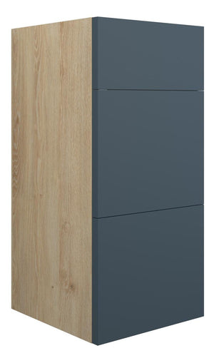 Auvellis Linaro 300mm Standard 3 Drawer Unit – Matt Arley Blue | Cabinet Colour: Oak