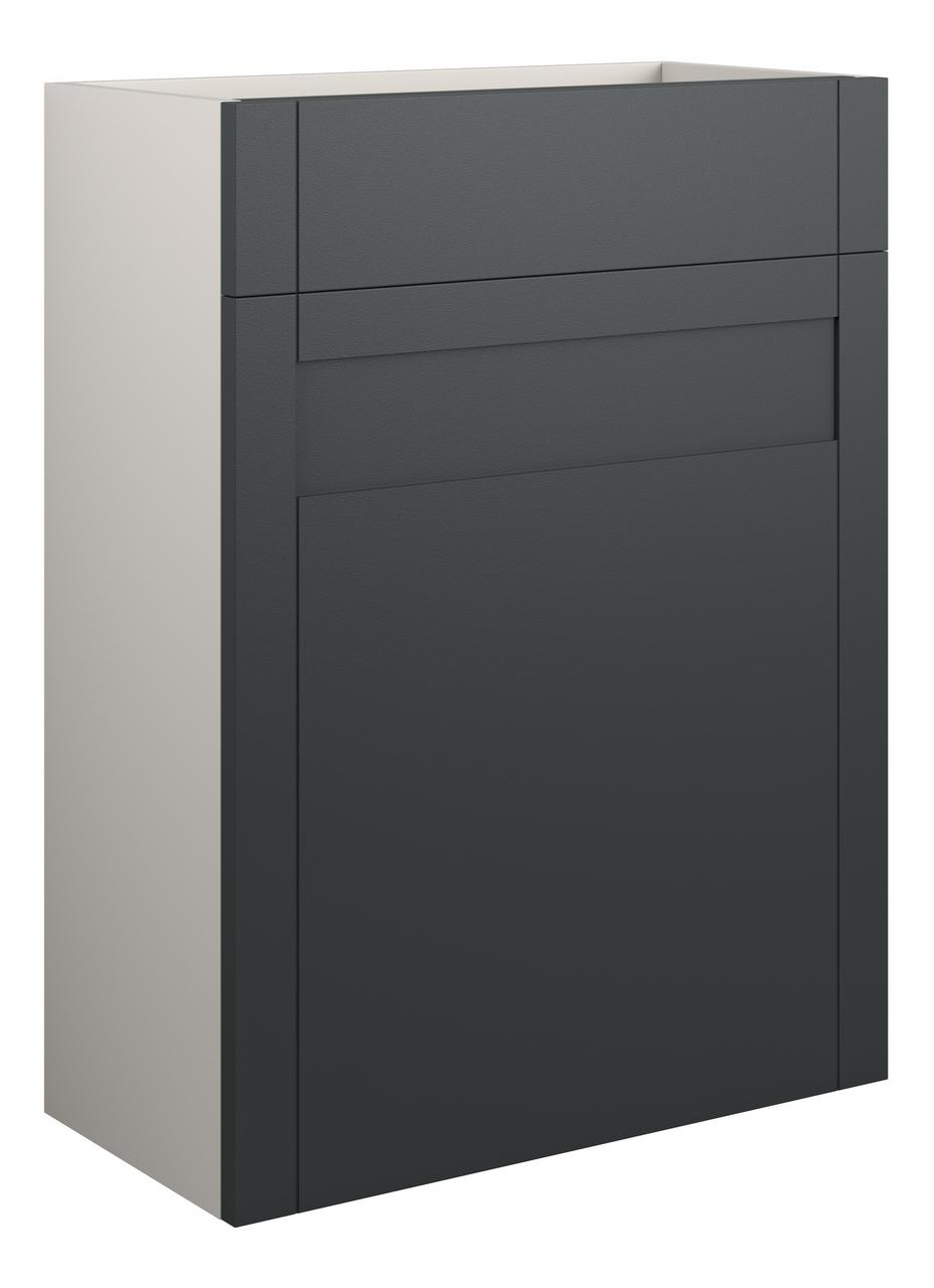 Auvellis Forma 600mm Standard WC Unit – Matt Graphite Grey | Cabinet Colour: Grey