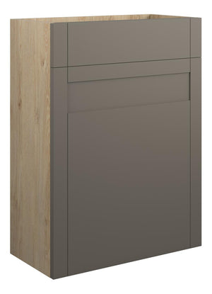 Auvellis Forma 600mm Standard WC Unit – Matt Stone | Cabinet Colour: Oak